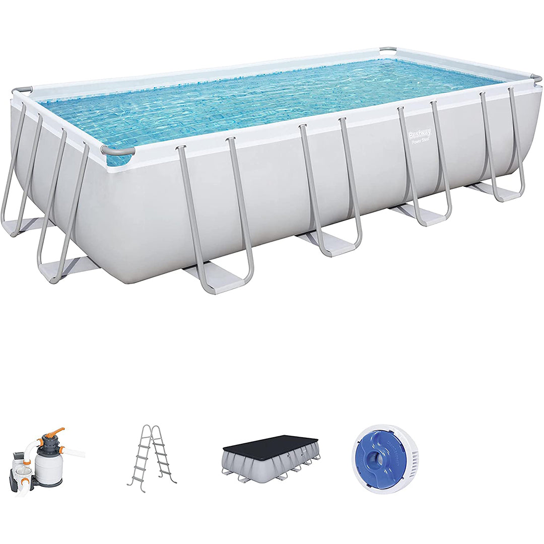 Buy Bestway Power Steel Rectangular Pool Set 5.4m x 2.7m x 1.2m (Free Installation in 24hrs) | Yallatoys.com