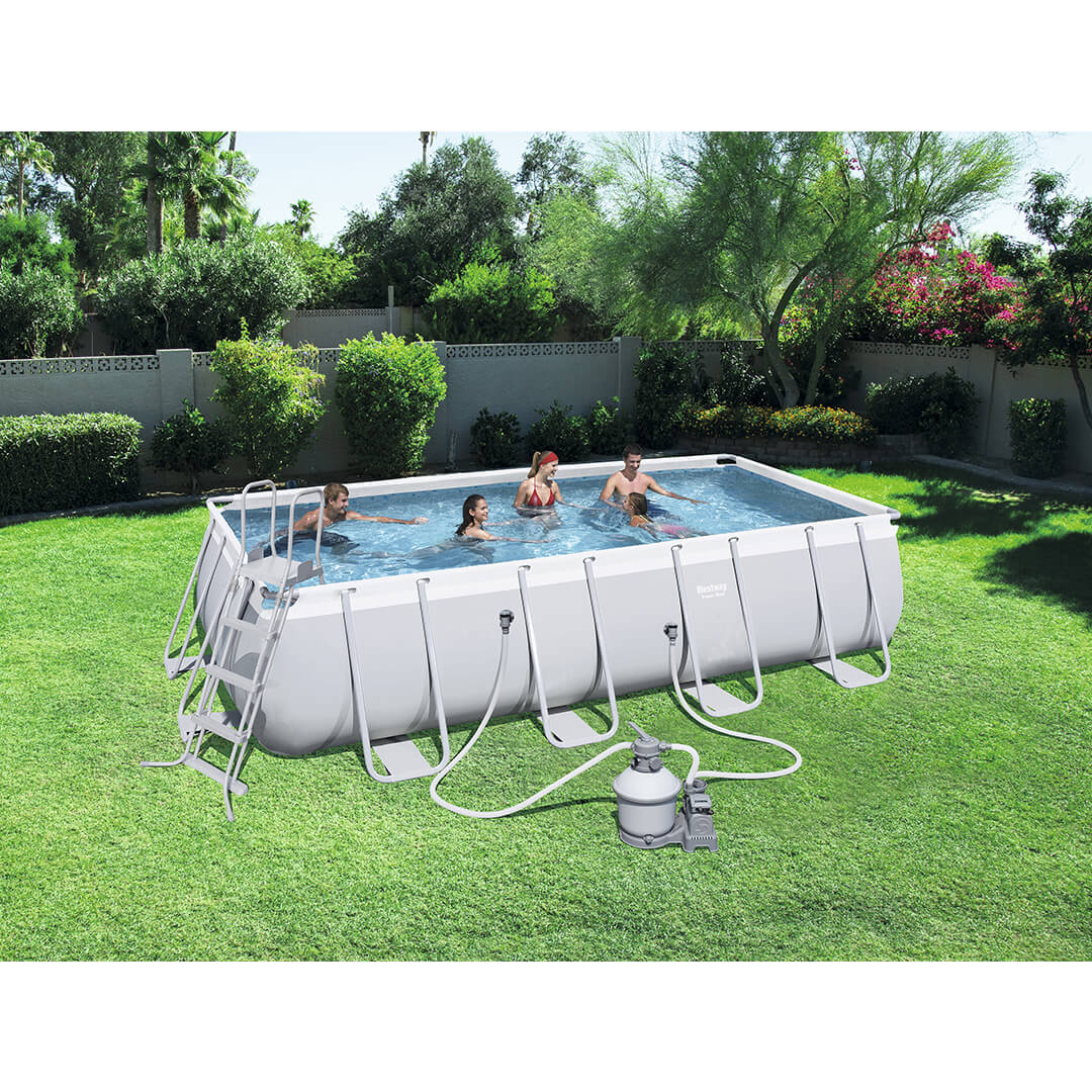 Buy Bestway Power Steel Rectangular Pool Set 5.4m x 2.7m x 1.2m (Free Installation in 24hrs) | Yallatoys.com