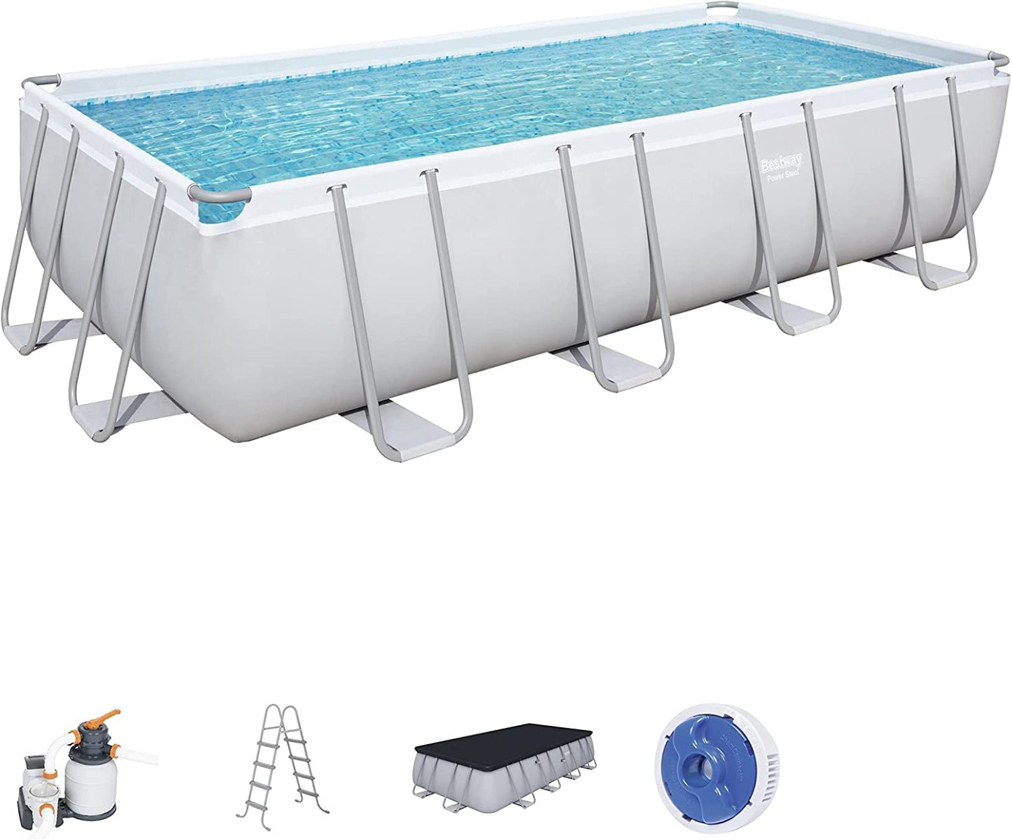 Buy Bestway Power Steel Rectangular Pool Set 5.4m x 2.7m x 1.2m (Free Installation in 24hrs) | Yallatoys.com
