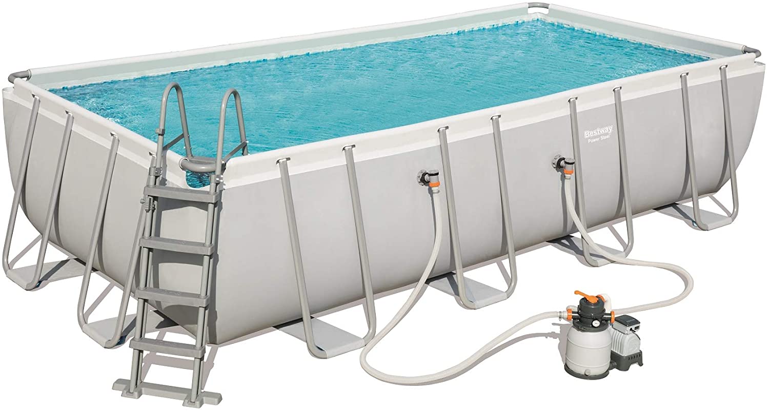 Buy Bestway Power Steel Rectangular Pool Set 5.4m x 2.7m x 1.2m (Free Installation in 24hrs) | Yallatoys.com