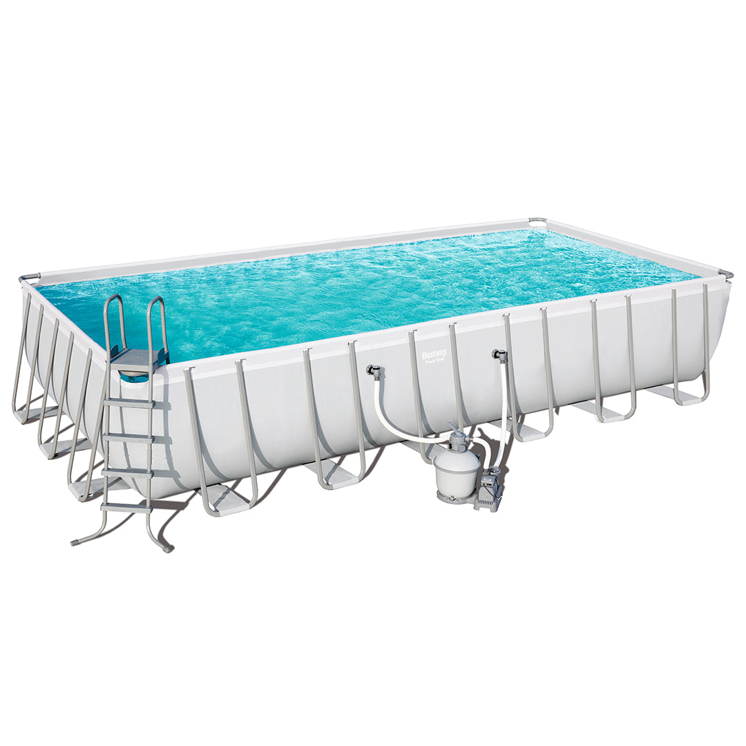 Buy Bestway Power Steel Rectangular Pool Set 7.3m x 3.6m x 1.3m  (Free Installation in 24hrs) | Yallatoys.com