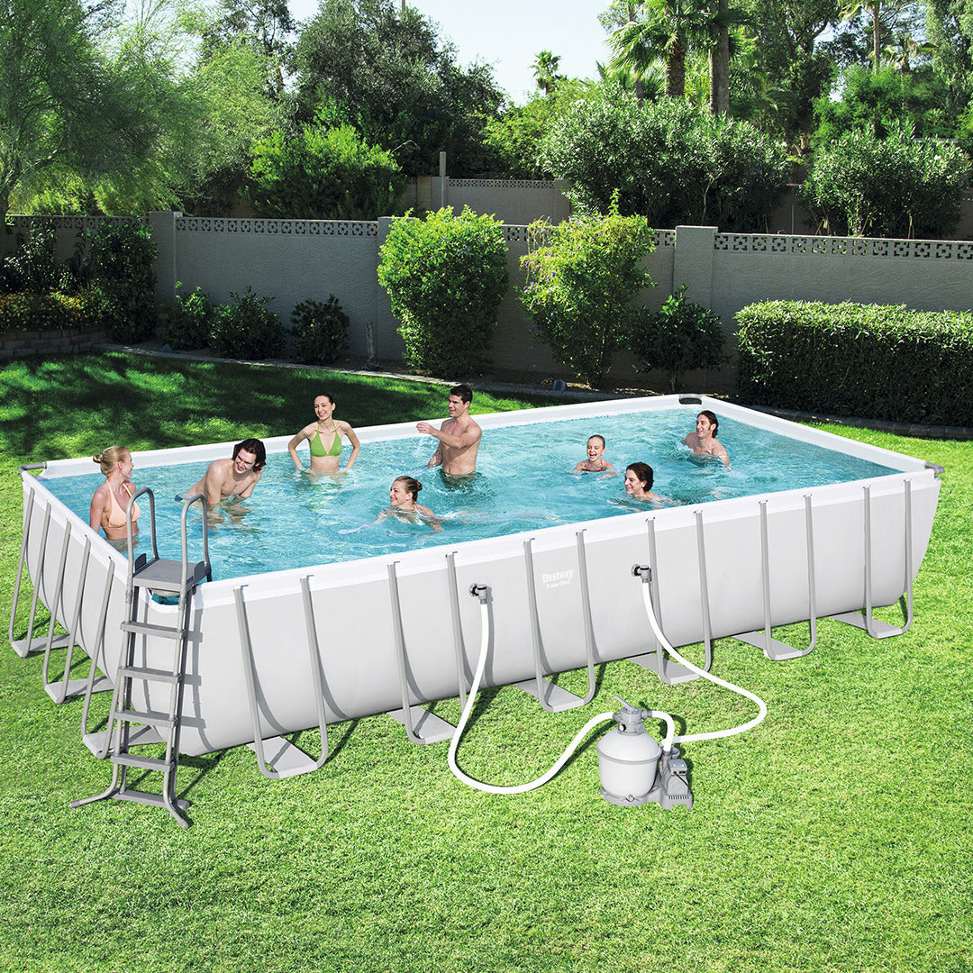 Buy Bestway Power Steel Rectangular Pool Set 7.3m x 3.6m x 1.3m  (Free Installation in 24hrs) | Yallatoys.com