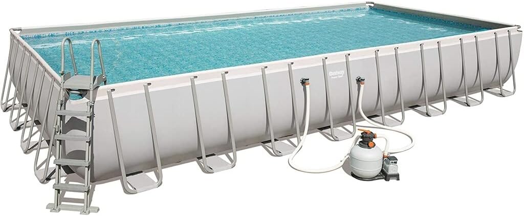 Buy Bestway Power Steel Rectangular Pool Set 9.5m x 4.8m x 1.3m  (Free Installation in 24hrs) | Yallatoys.com
