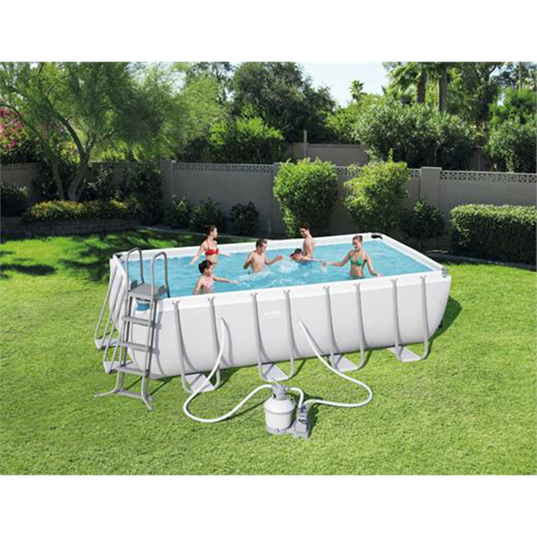 Buy Bestway Power Steel Rectangular Above Ground Pool 4.8m x 2.4m x 1.2m  (Free Installation in 24hrs) | Yallatoys.com