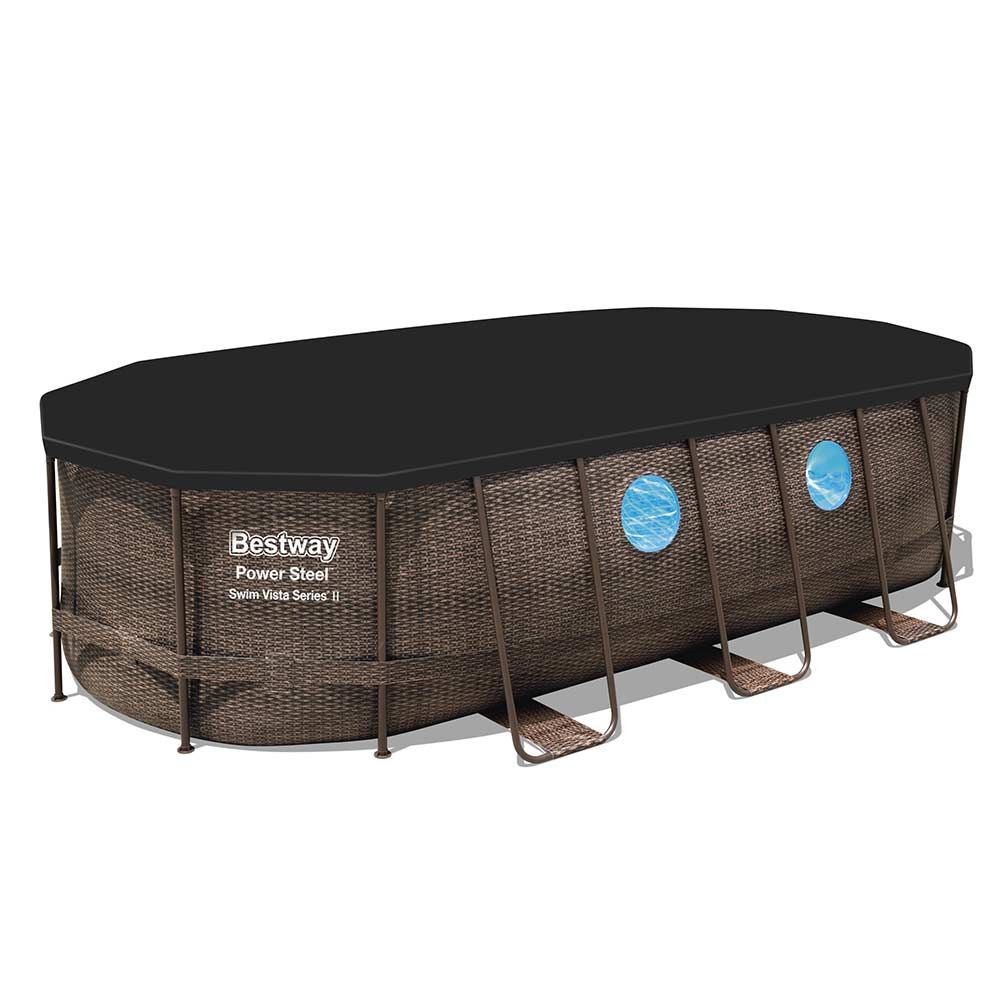 Buy Bestway Oval Swimming Pool Swim Vista Set 5.4m x 2.7m x 1.2m  (Free Installation in 24hrs) | Yallatoys.com