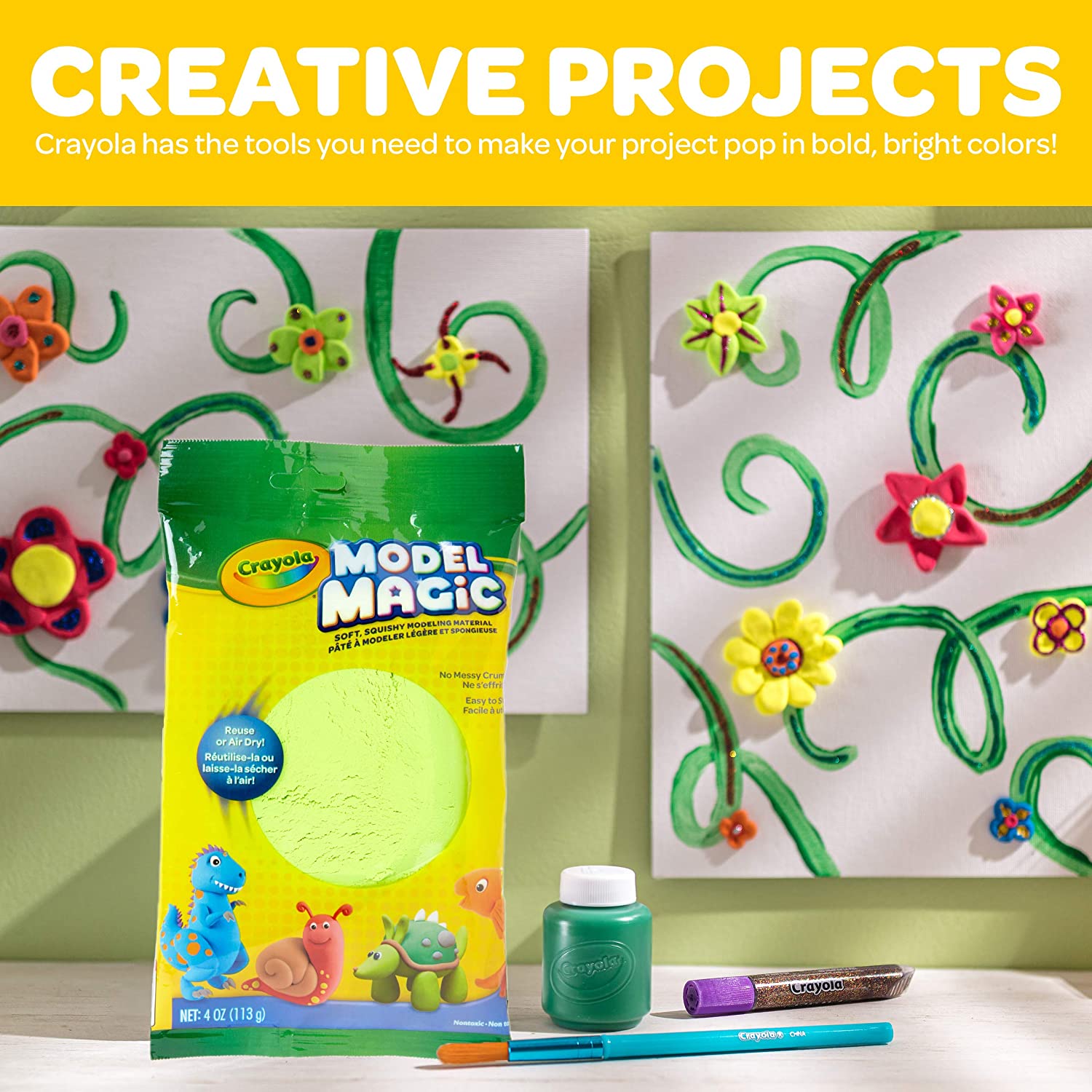 Buy Crayola Model Magic Clay Bag Neon Green | Yallatoys.com