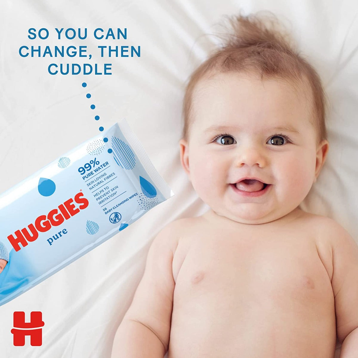 Huggies Baby Wipes Pure 56'S Huggies Yallatoys