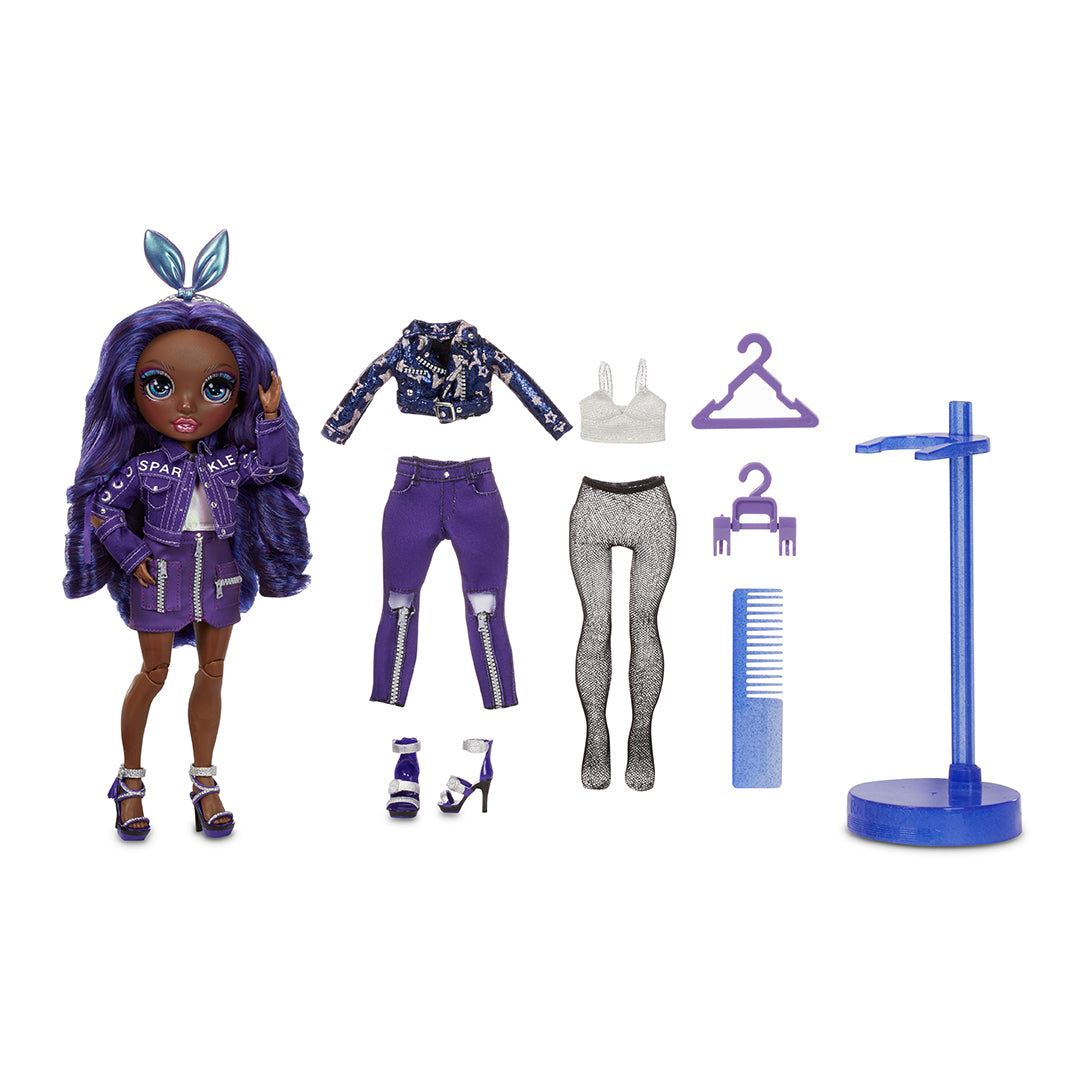 Buy Rainbow High Krystal Bailey Indigo Doll With 2 Mix And Match Outfits And Doll Accessories | Yallatoys.com
