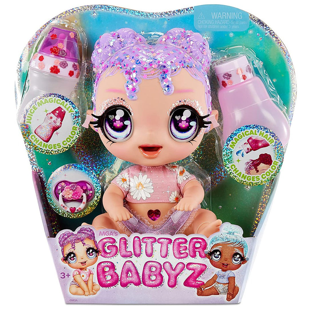 Buy Glitter Babyz Lila Wildboom Baby Doll with 3 Magical Color Changes | Yallatoys.com