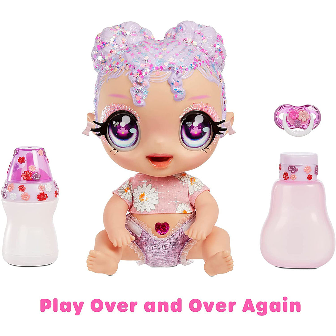 Buy Glitter Babyz Lila Wildboom Baby Doll with 3 Magical Color Changes | Yallatoys.com