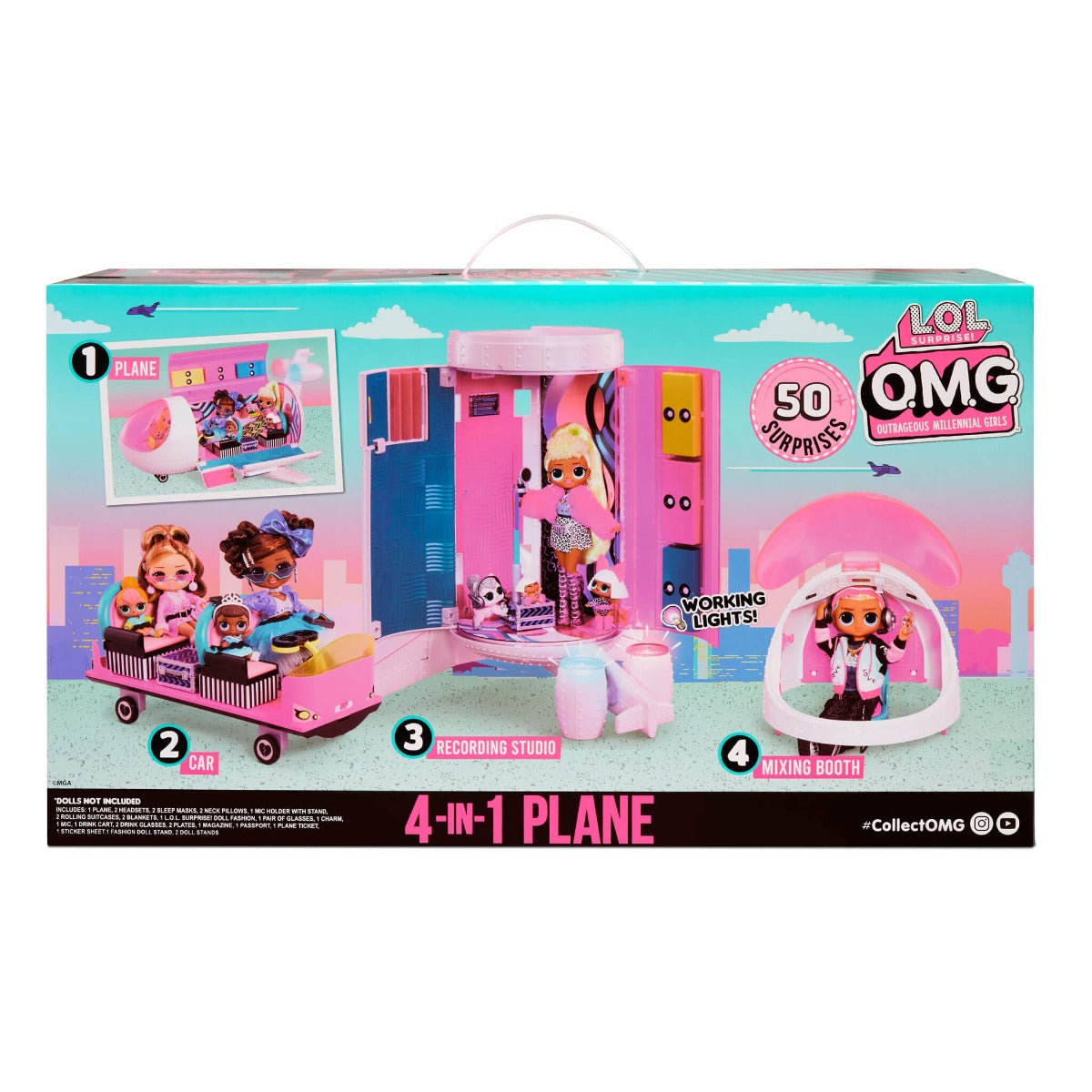 Buy LOL Surprise OMG Plane 4-in-1 Playset Transforms into an Airplane | Yallatoys.com