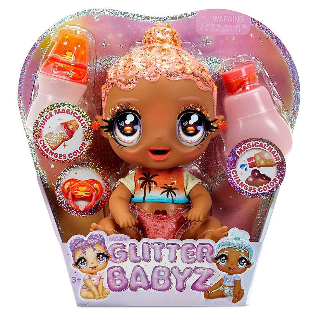 Buy Glitter Babyz Solana Sunburst Baby Doll with 3 Magical Color Changes | Yallatoys.com
