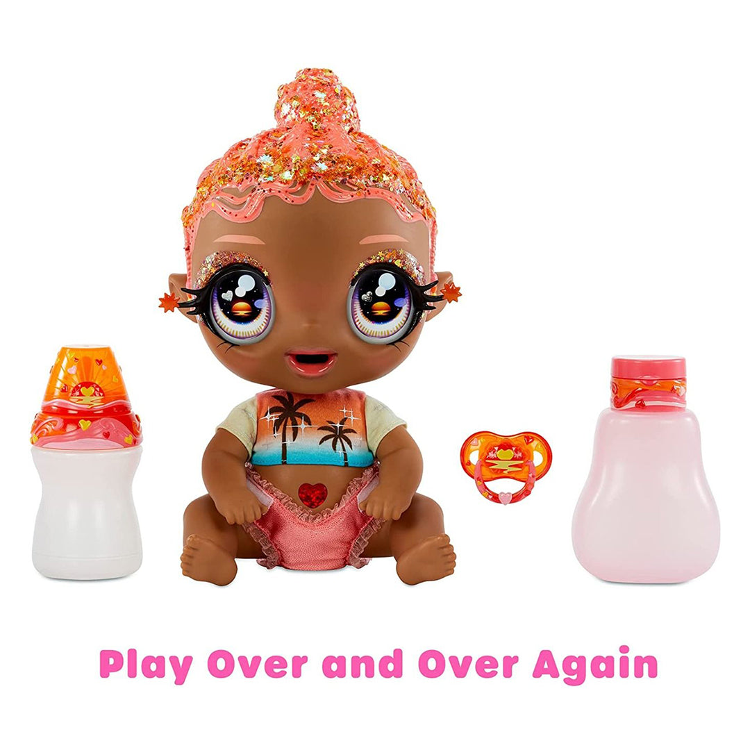 Buy Glitter Babyz Solana Sunburst Baby Doll with 3 Magical Color Changes | Yallatoys.com