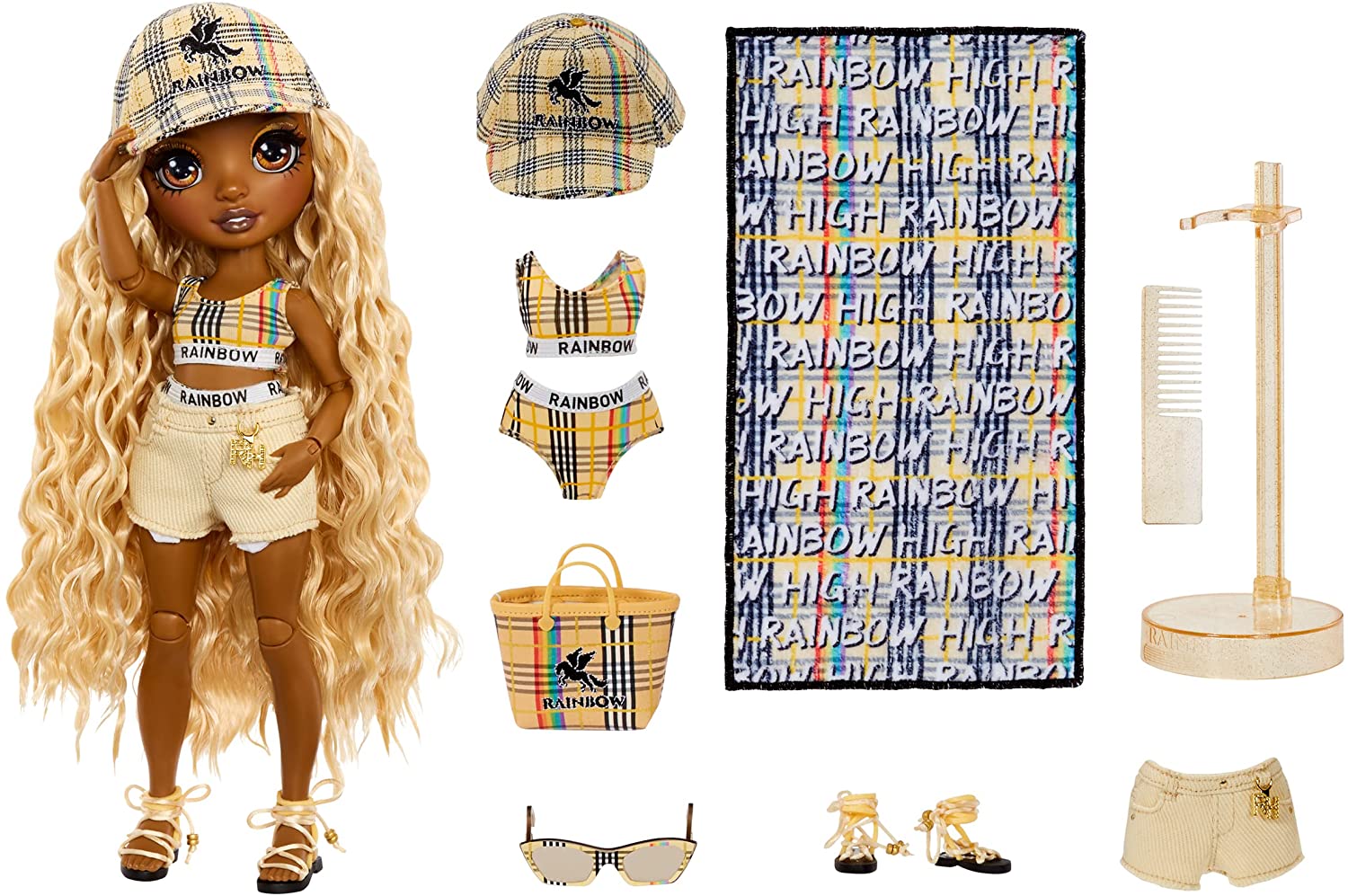 Buy Rainbow High Pacific Coast Harper Dune Sand Light Yellow Fashion Doll with Designer Outfits | Yallatoys.com