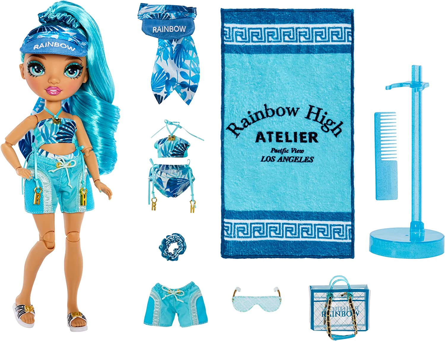 Buy Rainbow High Pacific Coast Hali Capri Blue Fashion Doll with Accessories | Yallatoys.com