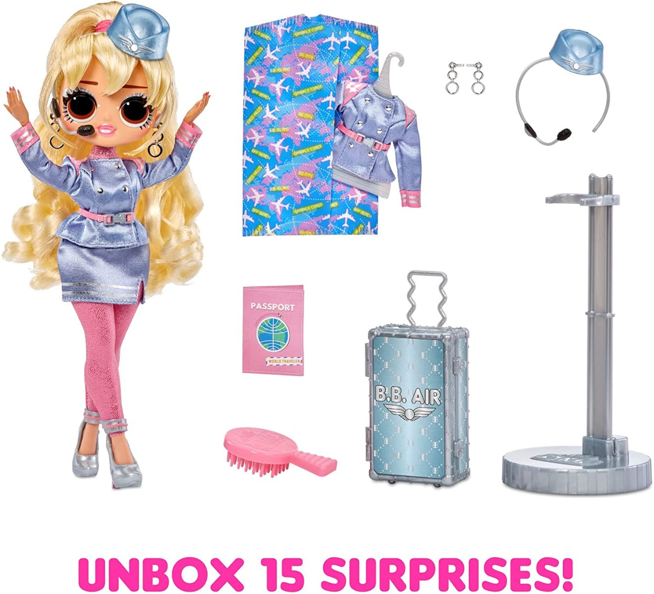 Buy LOL Surprise OMG World Travel Fly Gurl Fashion Doll with 15 Surprises | Yallatoys.com