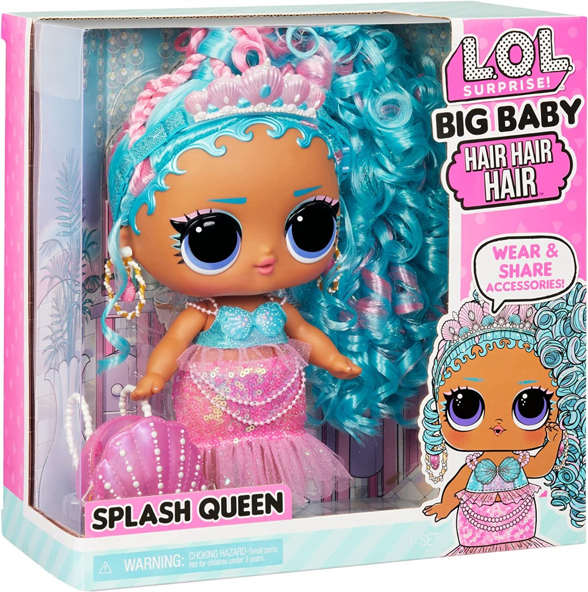 Buy LOL Surprise Big Baby Hair Doll Splash Queen | Yallatoys.com