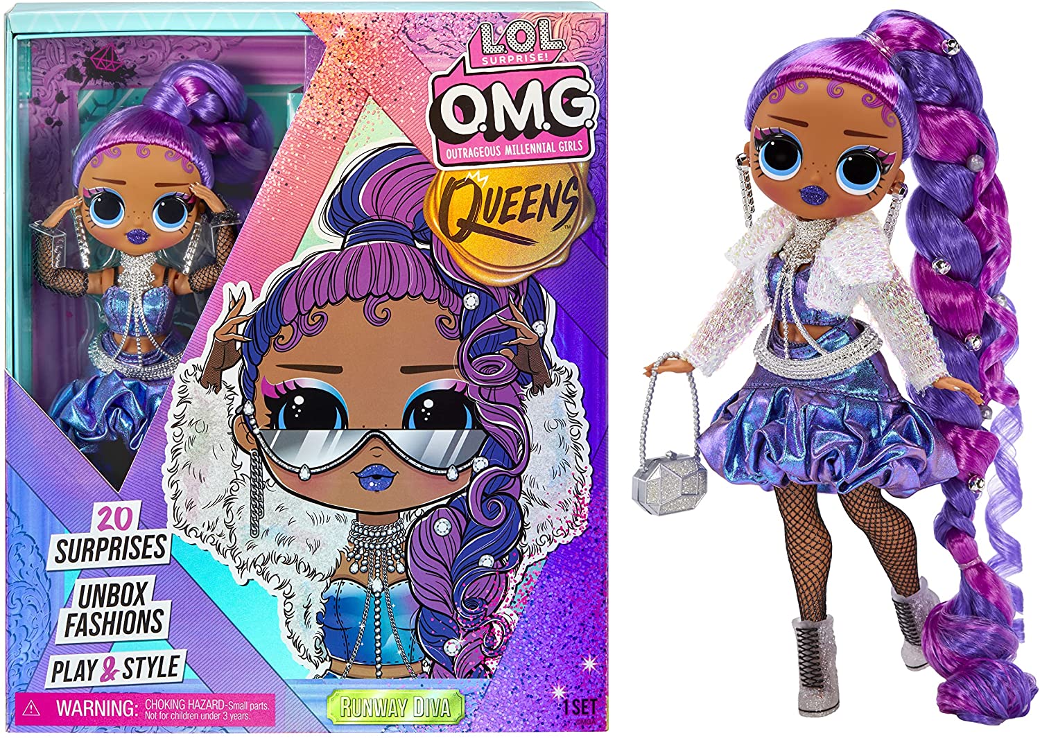 Buy LOL Surprise OMG Queens Runway Diva fashion doll with 20 Surprises | Yallatoys.com