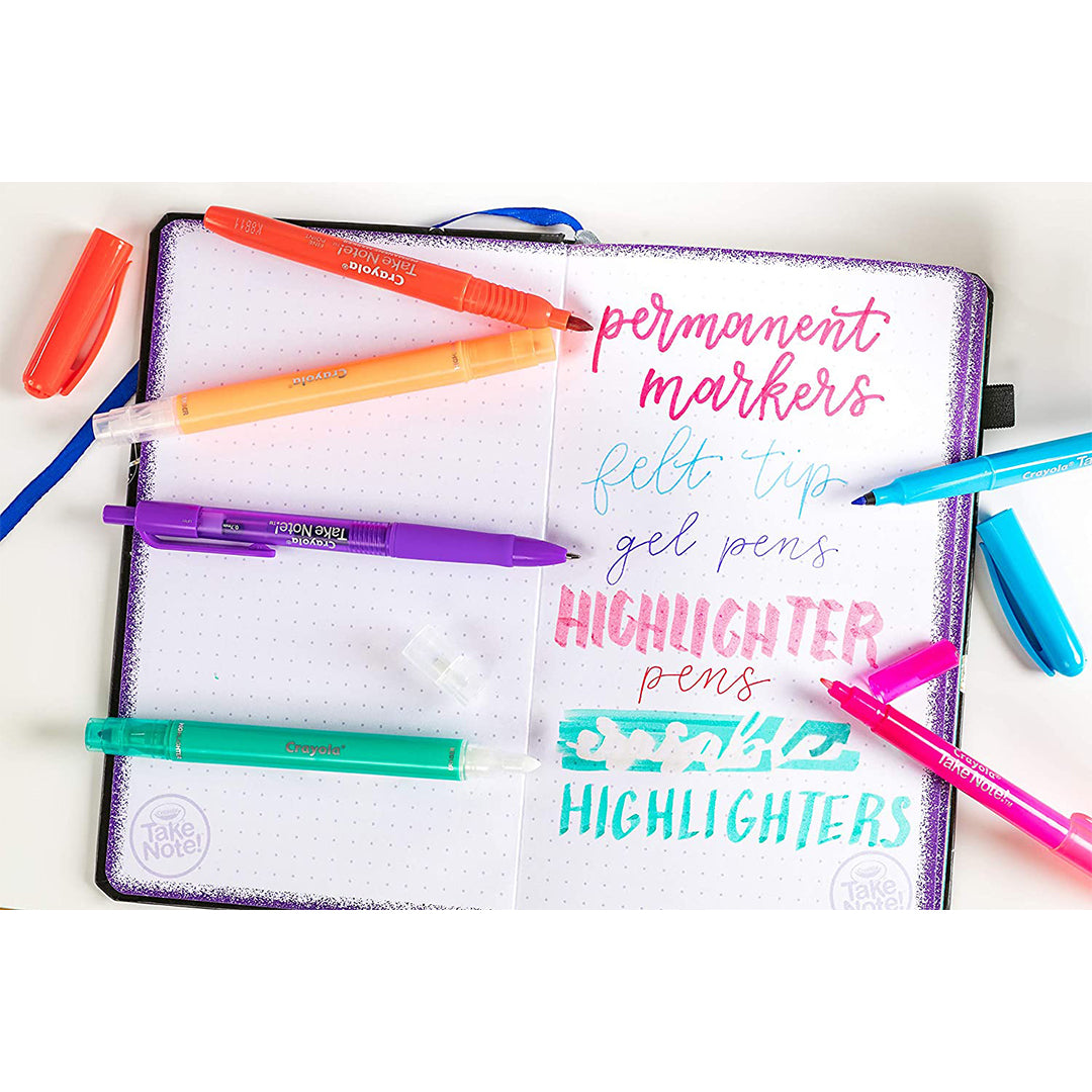 Buy Crayola Take Note 6 Erasable Chisel Tip Markers Markers School Supplies | Yallatoys.com