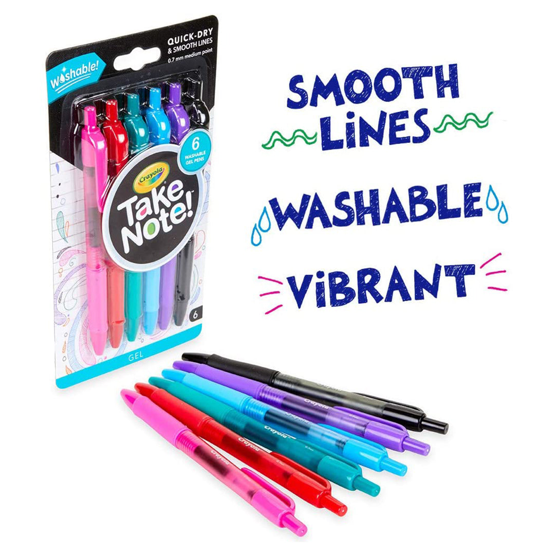 Buy Crayola Take Note Medium Point Washable Gel Pens | Yallatoys.com