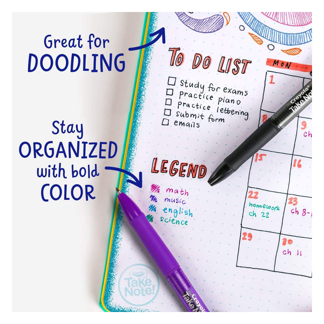 Buy Crayola Take Note Medium Point Washable Gel Pens | Yallatoys.com