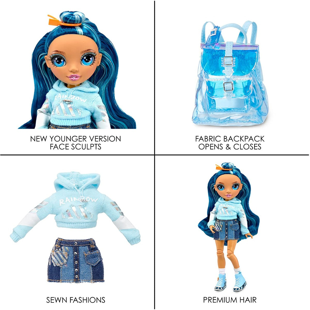 Buy Rainbow High Jr High Skyler Bradshaw 9inch Blue Fashion Doll | Yallatoys.com