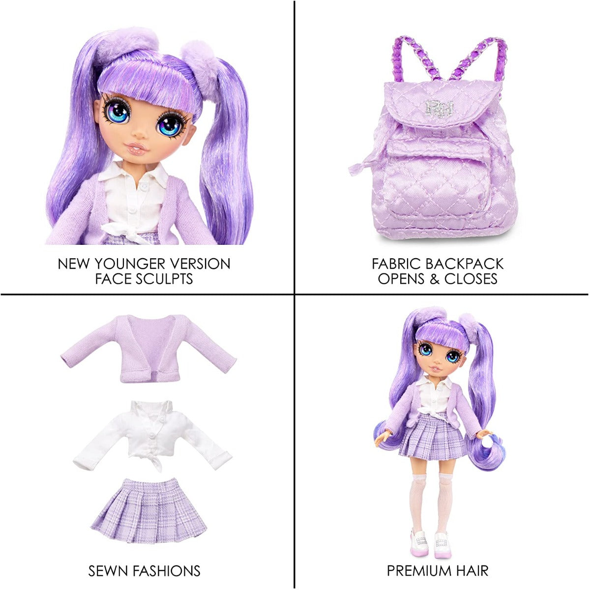 Buy Rainbow High Jr High Violet Willow Purple Fashion Doll | Yallatoys.com