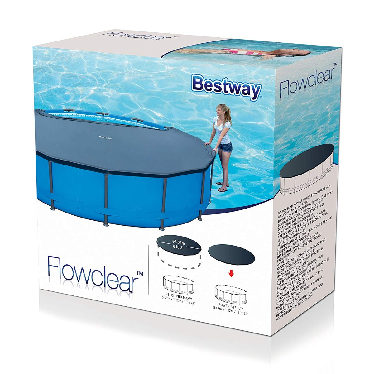 Buy Bestway Flowclear 549cm PVC Round Pool Cover | Yallatoys.com