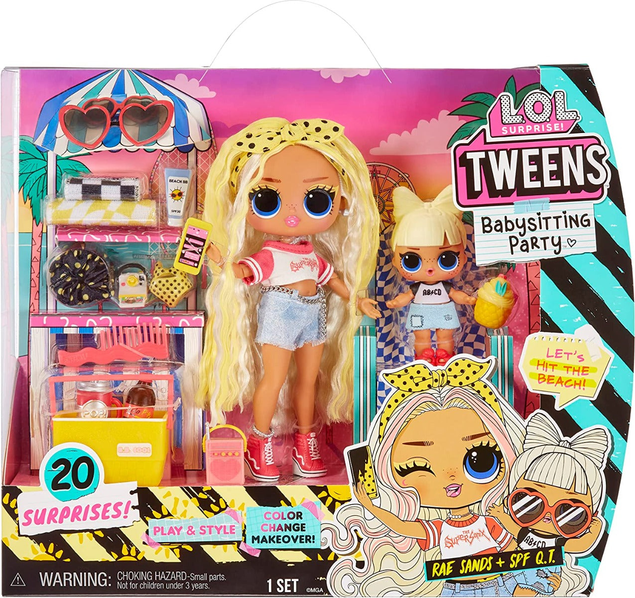Buy LOL Surprise Tween Babysitting Sleepover Party Rae Sands & SPF Fashion Doll | Yallatoys.com