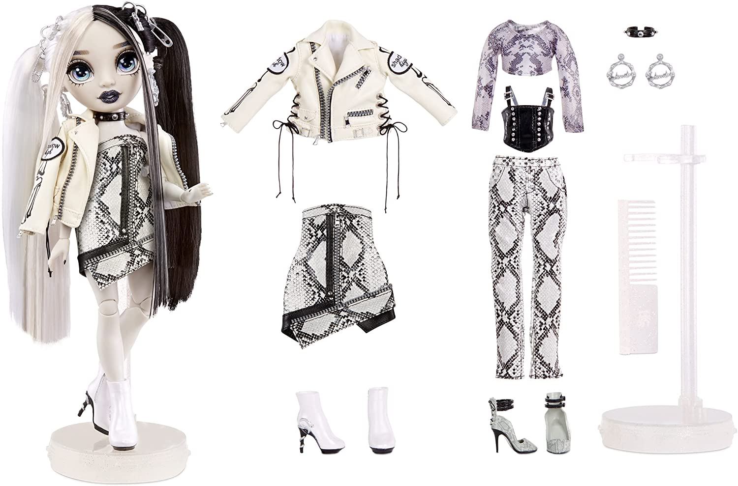Buy Rainbow High Shadow Series 1 Heather Grayson Grayscale Fashion Doll | Yallatoys.com