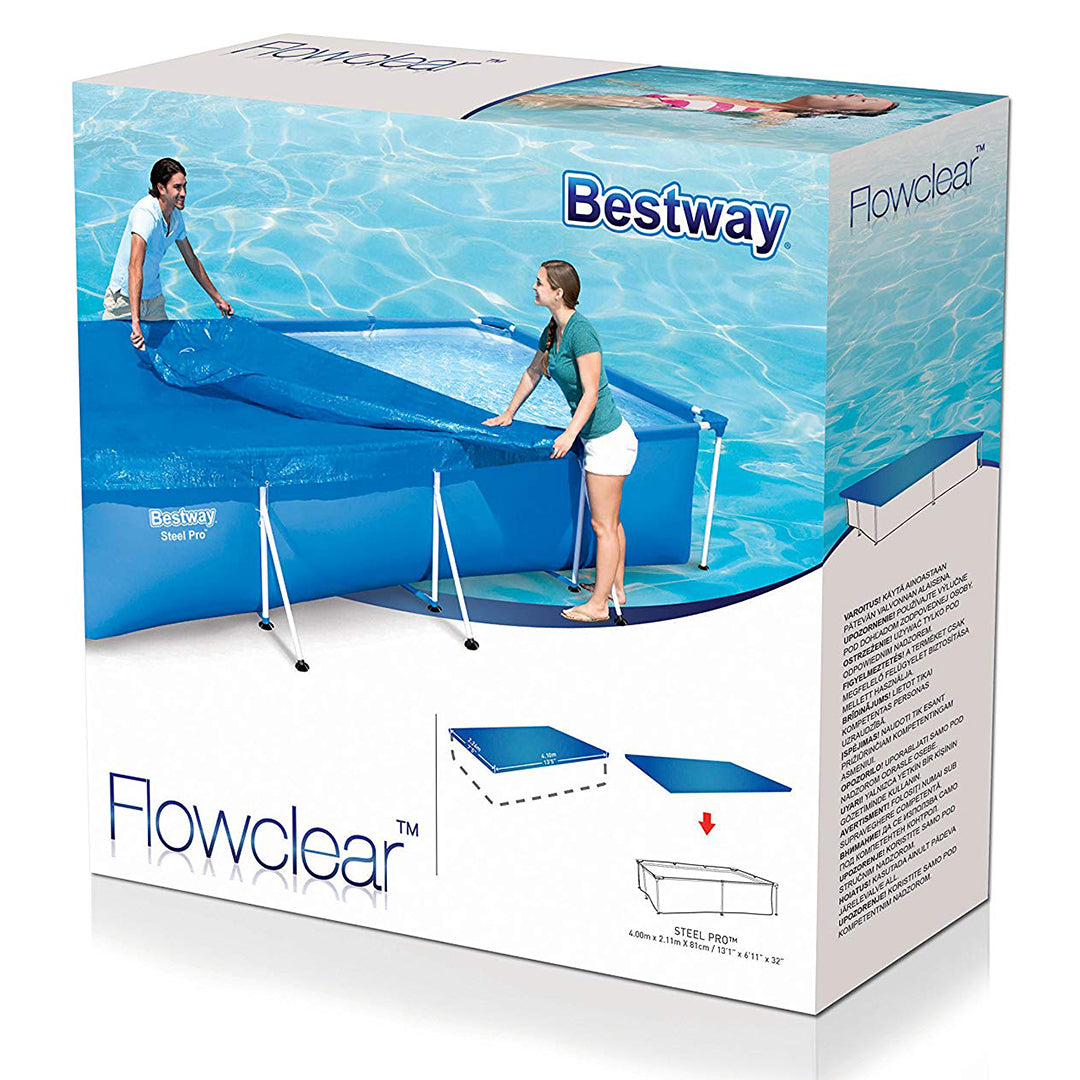 Buy Bestway Flowclear Pro Rectangular Above Ground Swimming Pool Cover | Yallatoys.com