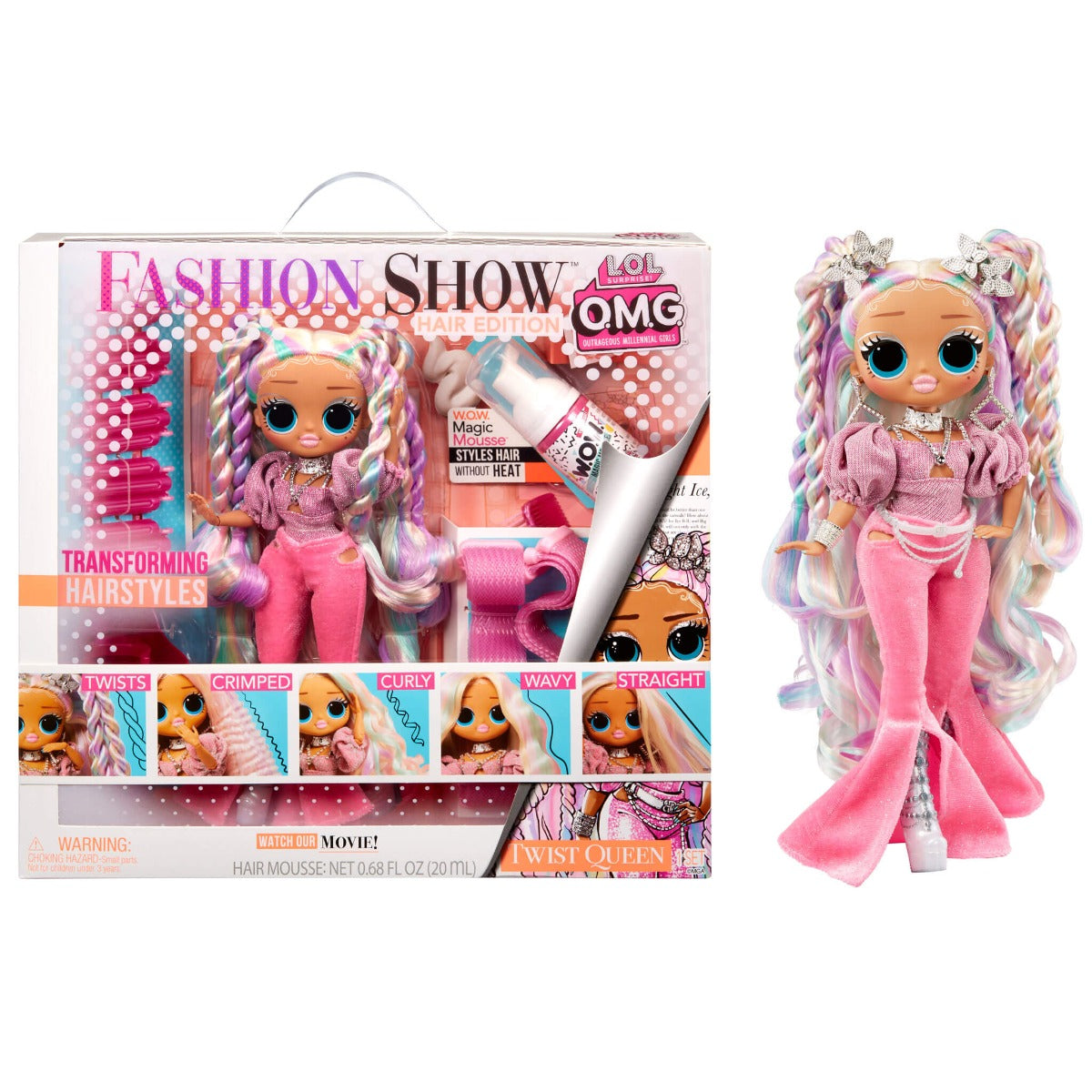 Buy LOL Surprise OMG Fashion Show Hair Edition Twist Queen Fashion Doll with Transforming Hair | Yallatoys.com