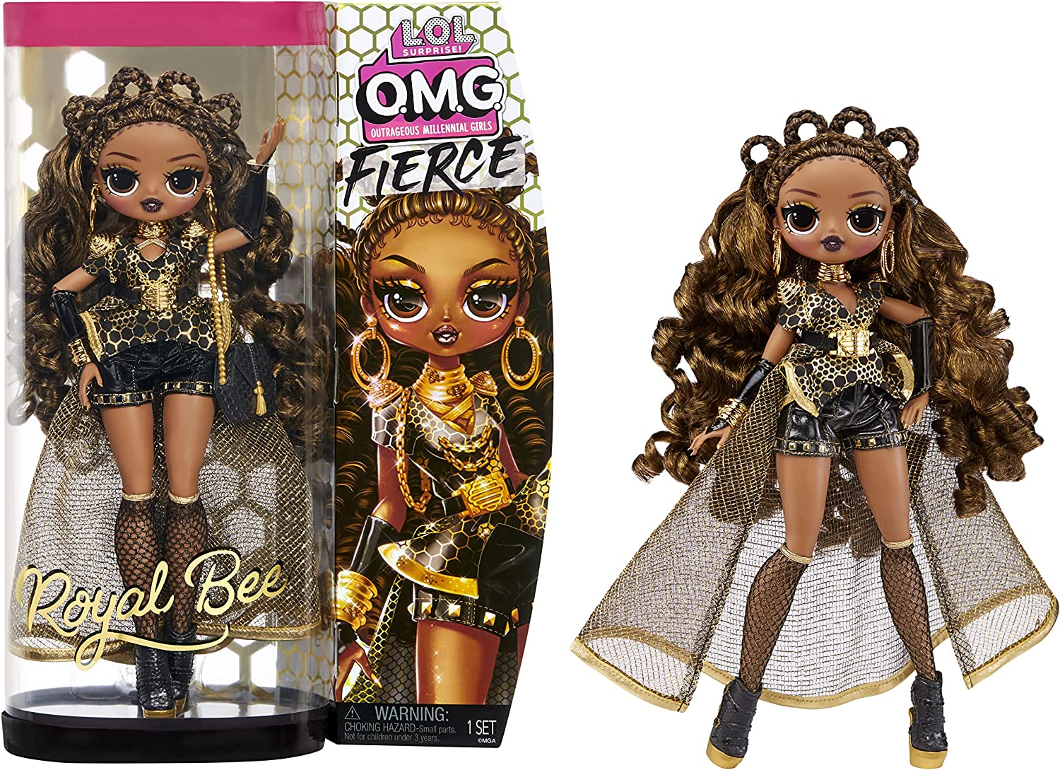 Buy LOL Surprise OMG Fierce Royal Bee Fashion Doll with 15 Surprises | Yallatoys.com