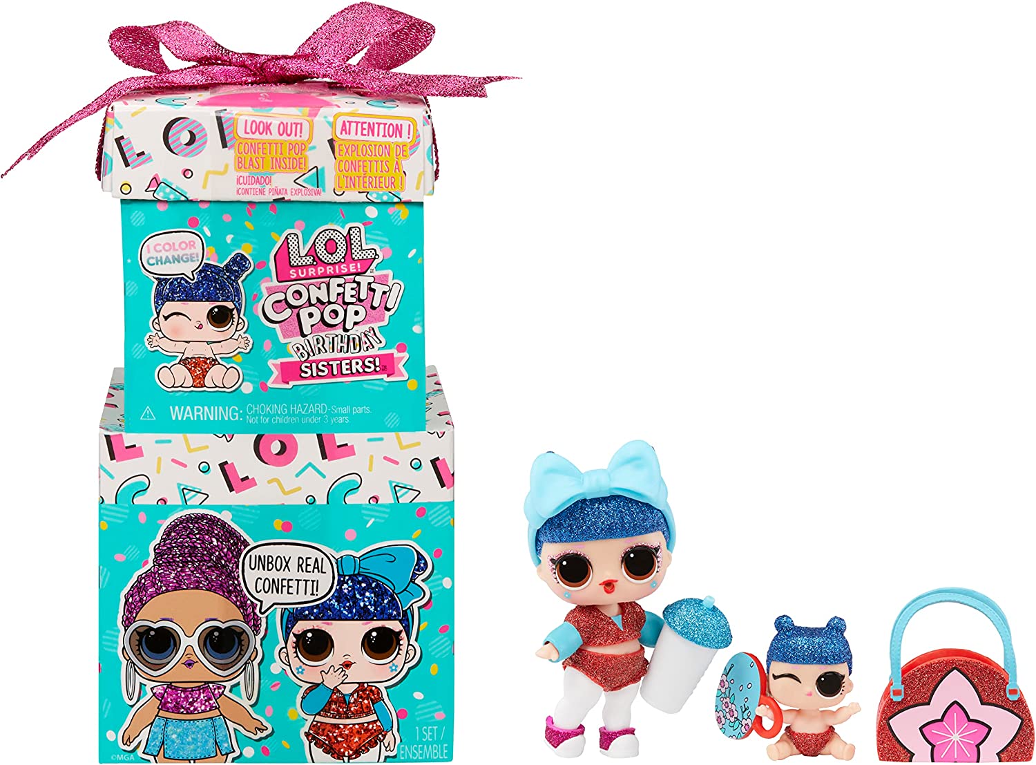 Buy LOL Surprise Confetti Pop Unboxing Birthday Sisters (Sold Separately Subject to Availability) | Yallatoys.com