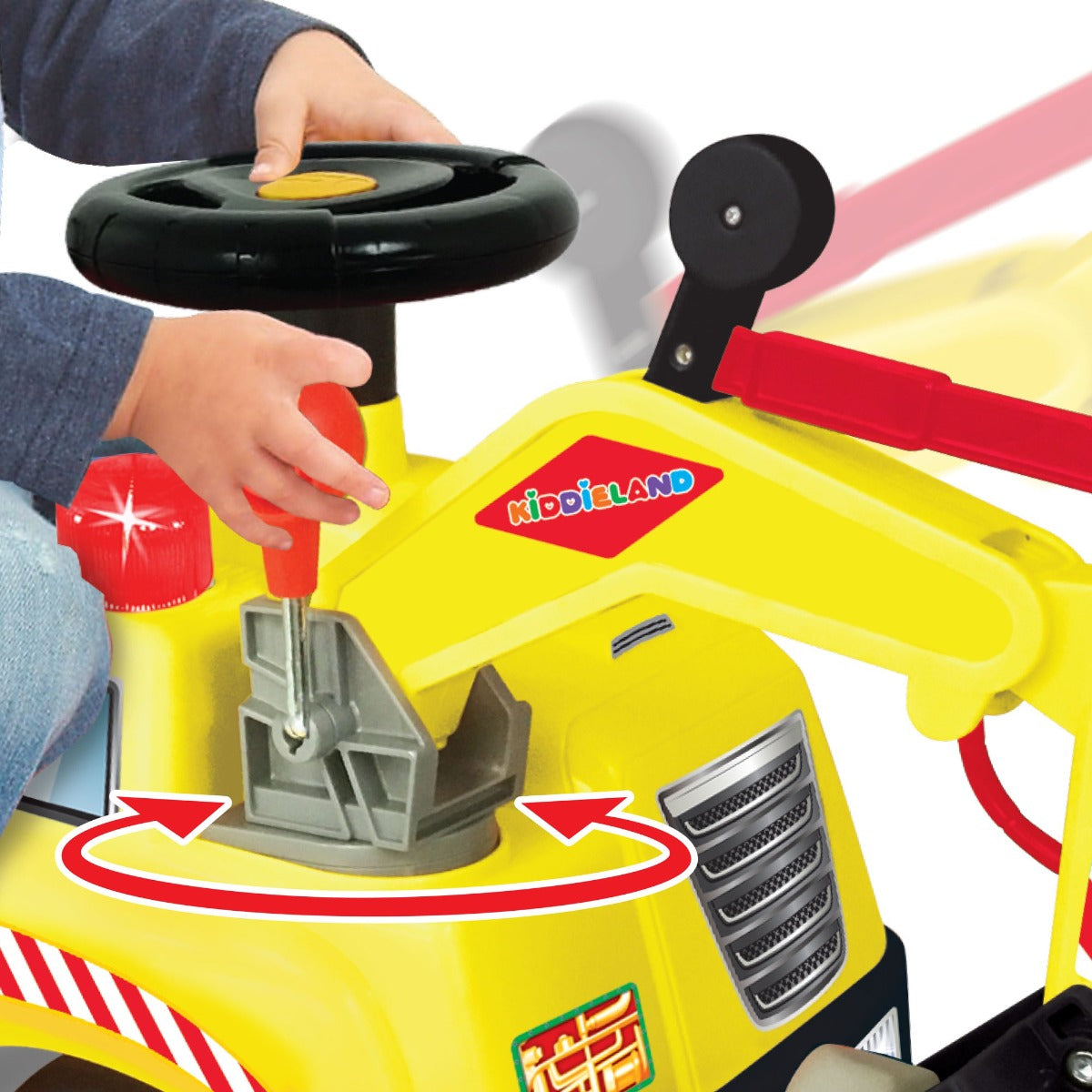Buy Kiddieland Construction Truck with Backhoe Activity Ride On Car | Yallatoys.com