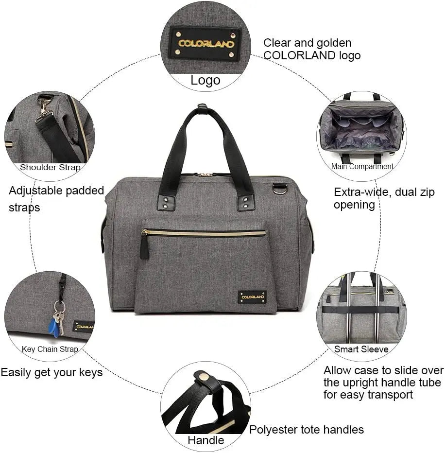 Little Story  Zera Mom Dad Diaper Bag Grey Little Story Yallatoys