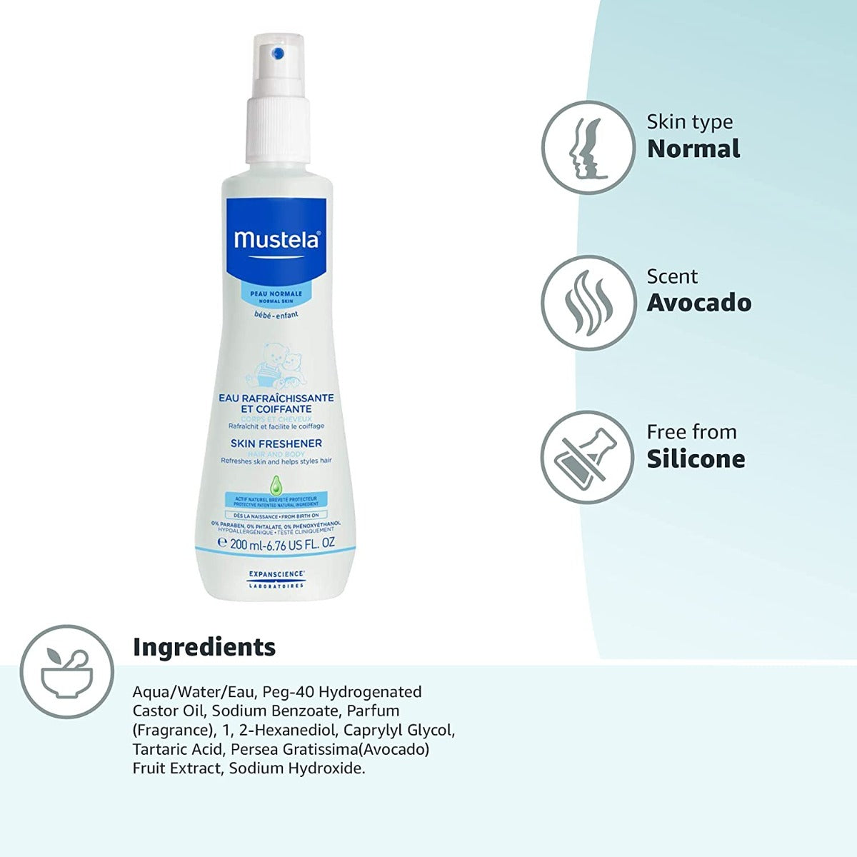 Mustela  Skin Freshening Spary 200Ml Mustela Yallatoys