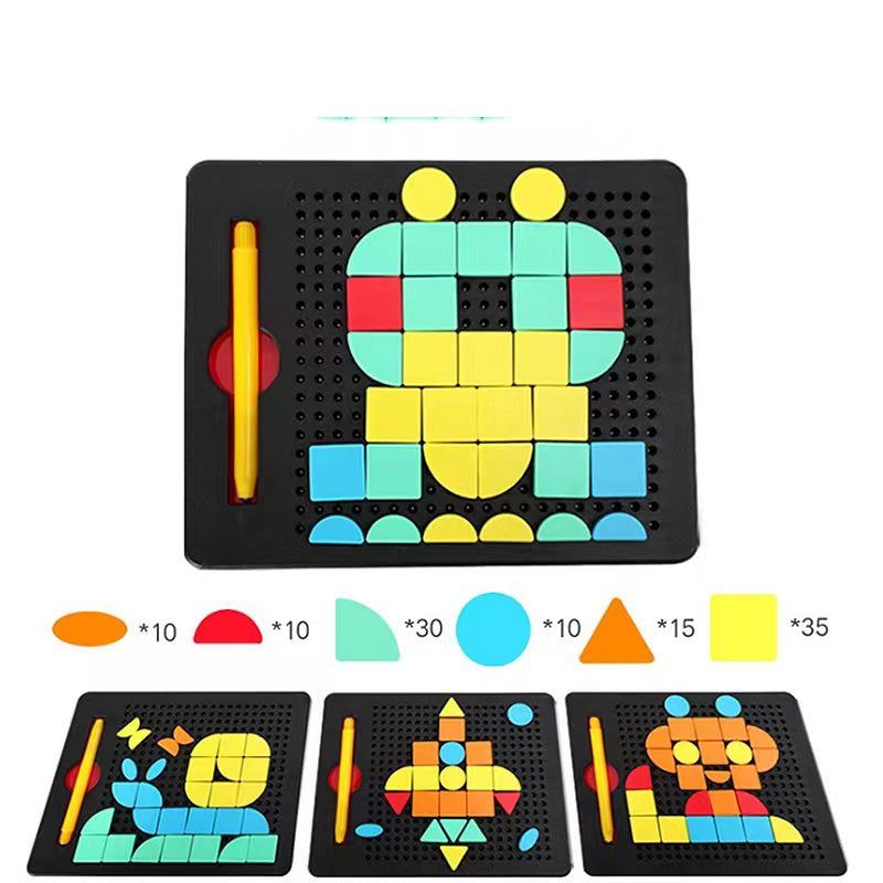 Buy Magnetic Beads Drawing Board with Magnetic Pen and Puzzle | Yallatoys.com