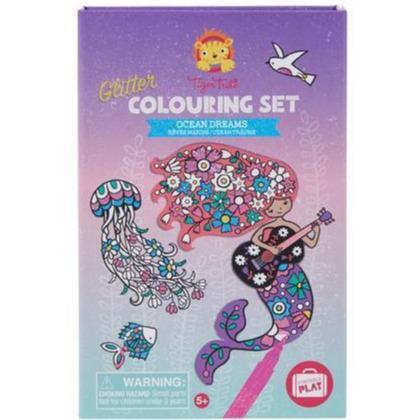 Buy Tiger Tribe Glitter Colouring Set Ocean Dreams | Yallatoys.com