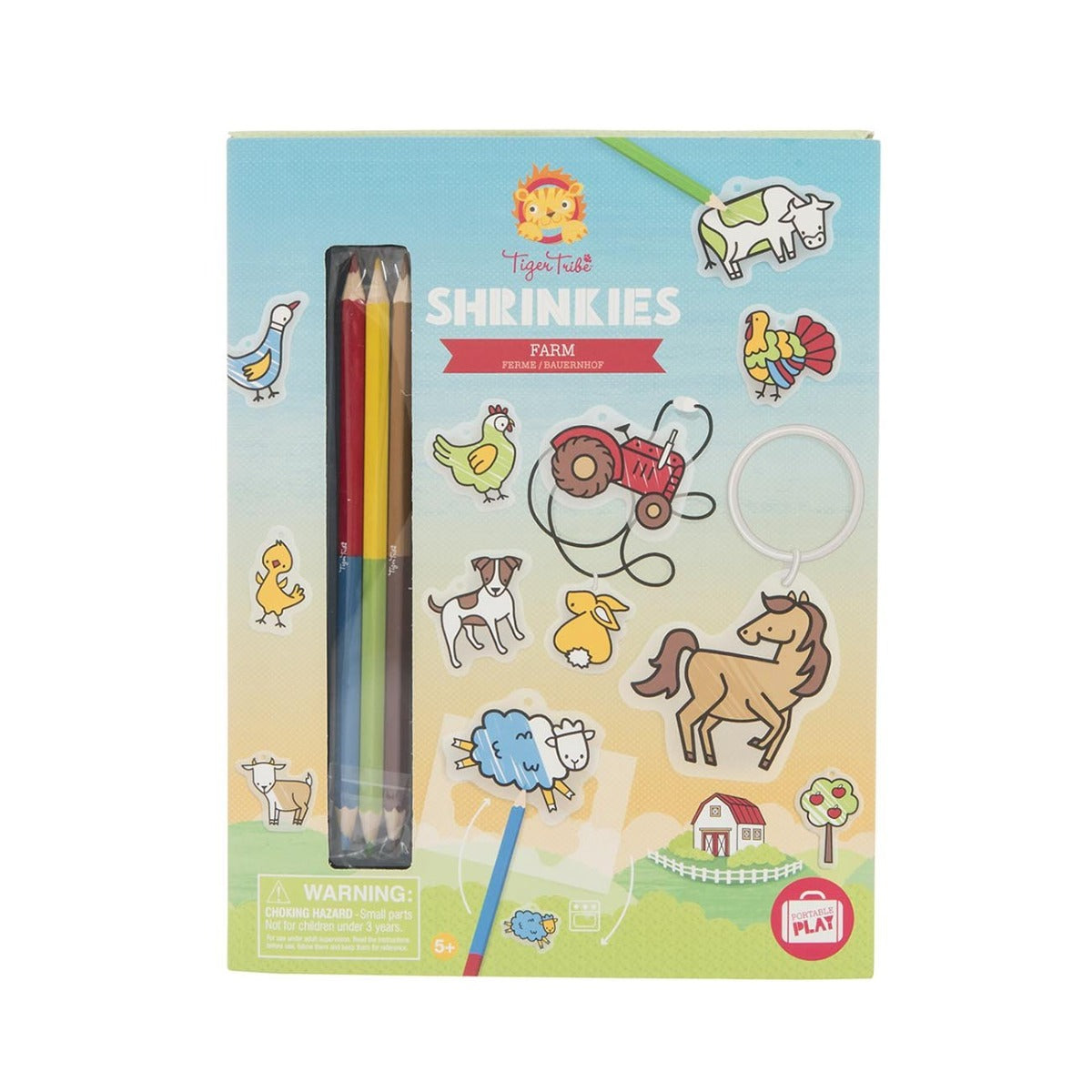 Buy Tiger Tribe Shrinkies Farm Make Your Own Keyrings | Yallatoys.com