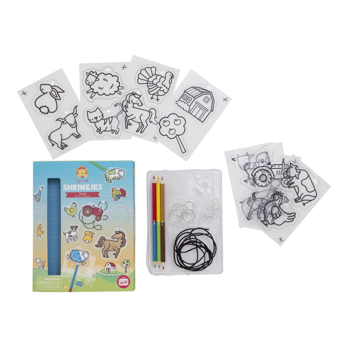 Buy Tiger Tribe Shrinkies Farm Make Your Own Keyrings | Yallatoys.com