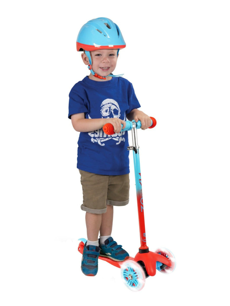 Buy Madd Gear Zycom Zipper Helmet & Scooter Light up Wheels Combo Set Red Black Blue | Yallatoys.com