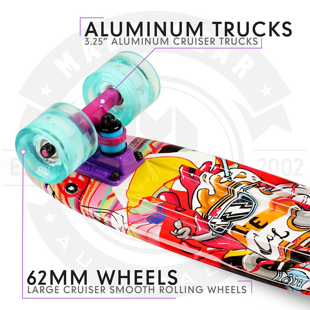Buy Madd Gear Baller Retro Skateboard 22inch Led Wheels | Yallatoys.com