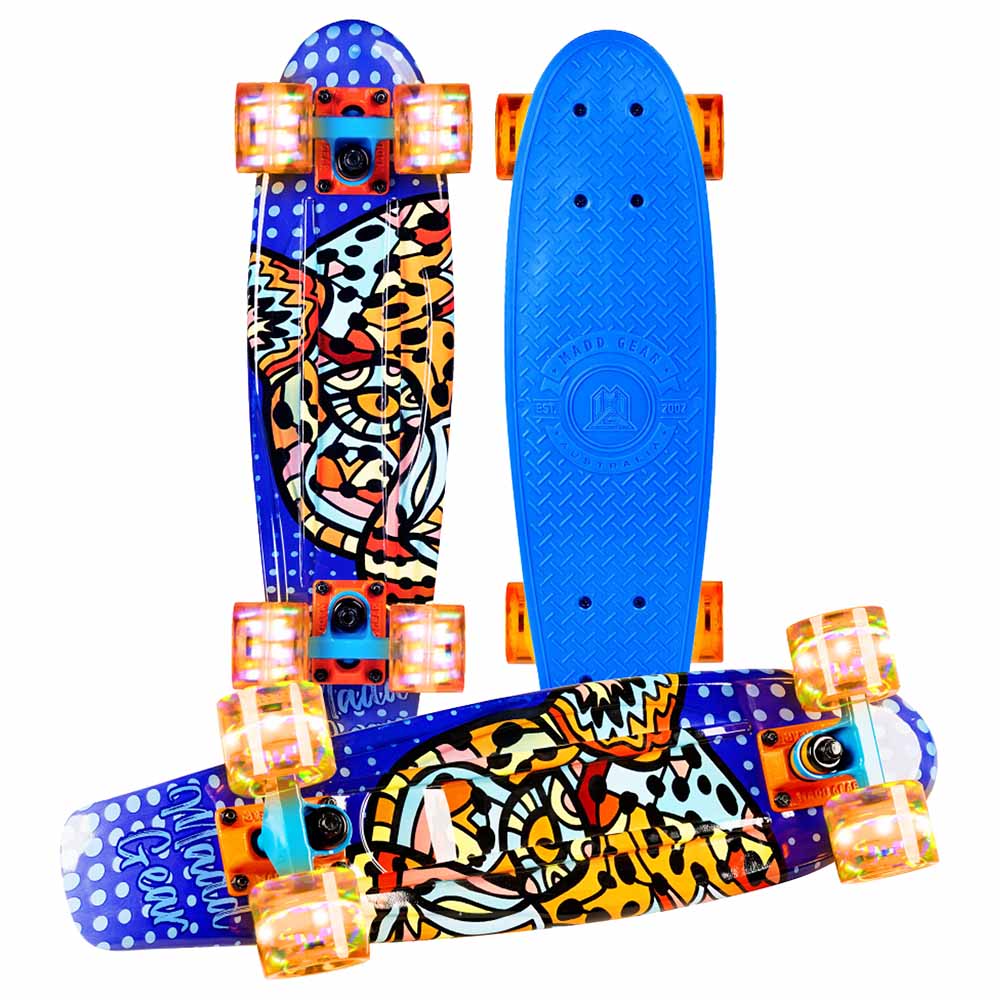 Buy Madd Gear Sahara Retro Skateboard 22inch Led Wheels | Yallatoys.com