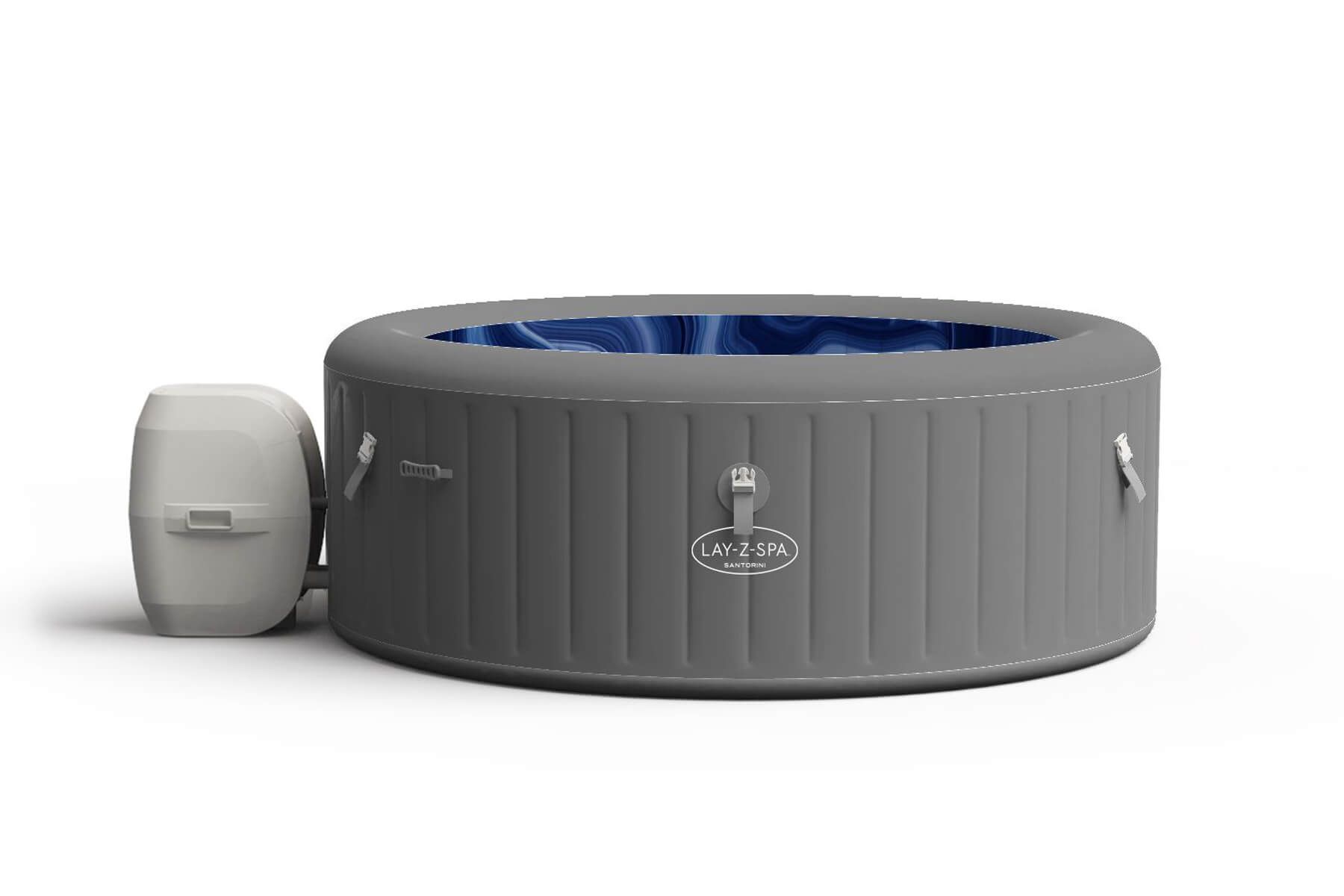 Buy Bestway Lay-Z SPA Santorini Hydrojet Pro Round Inflatable Hot Tub | Yallatoys.com