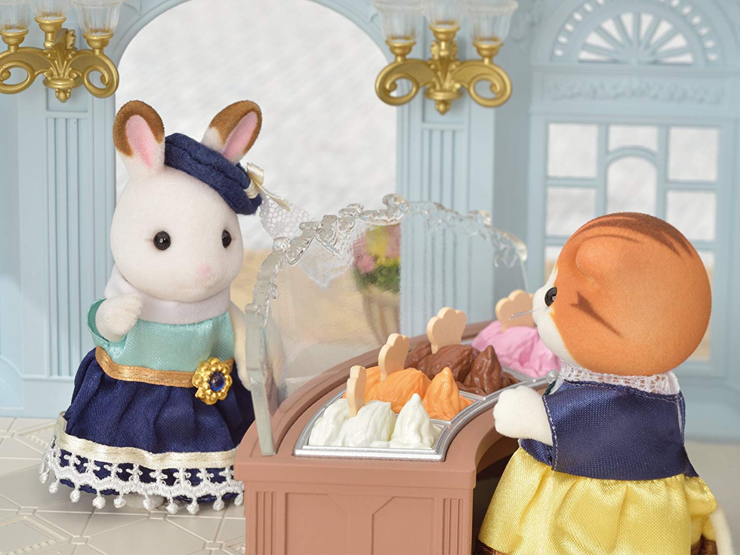 Buy Sylvanian Families Creamy Gelato Shop with Dress Up Duo Set & Towny Girl Toy Poodle | Yallatoys.com