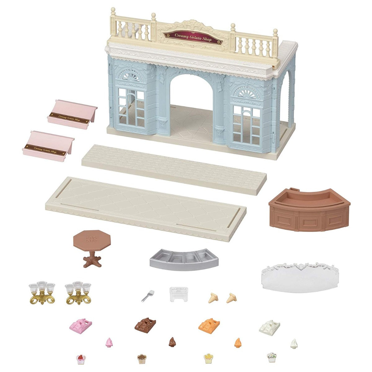 Buy Sylvanian Families Creamy Gelato Shop with Dress Up Duo Set & Towny Girl Toy Poodle | Yallatoys.com