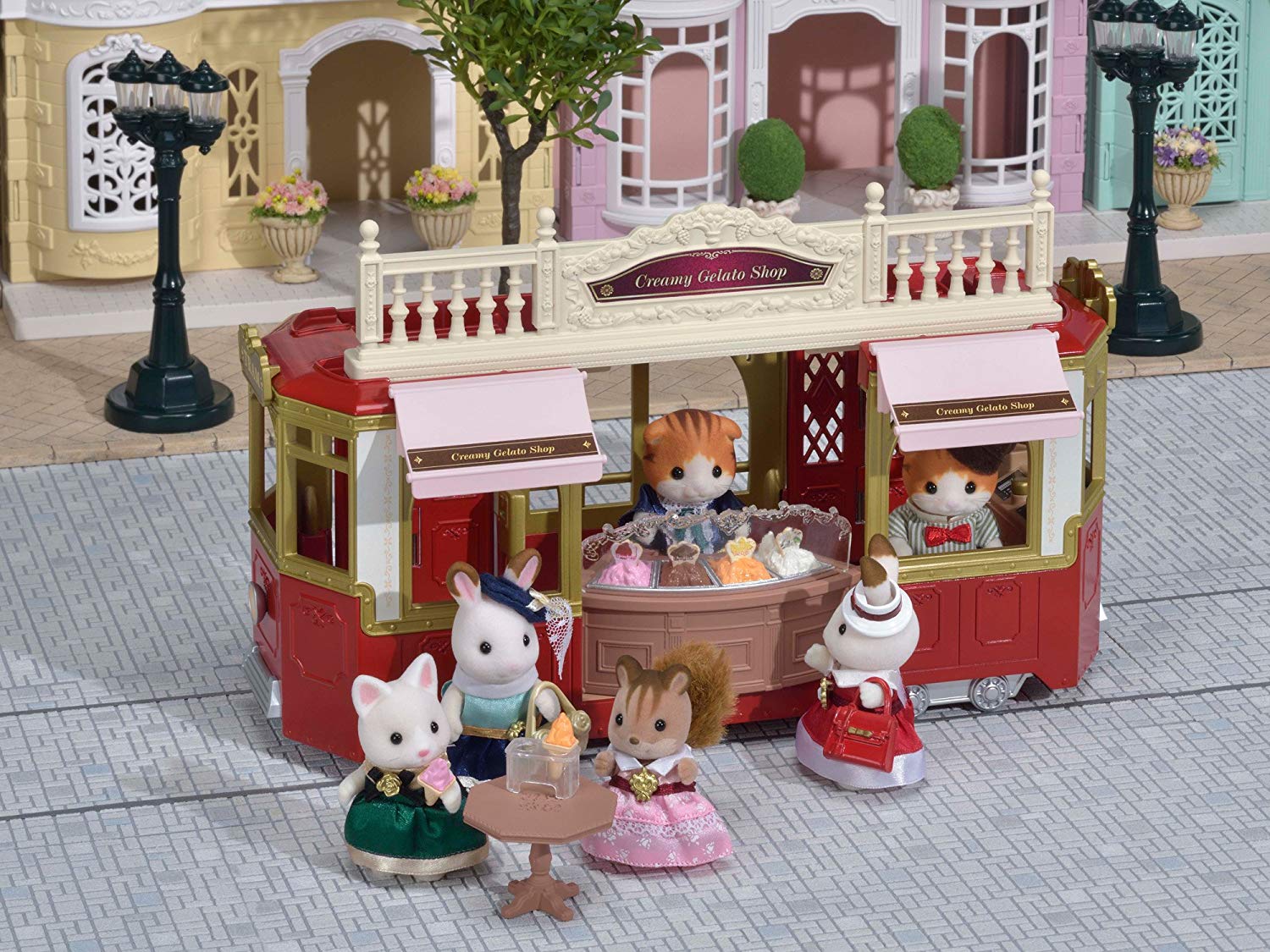 Buy Sylvanian Families Creamy Gelato Shop with Dress Up Duo Set & Towny Girl Toy Poodle | Yallatoys.com