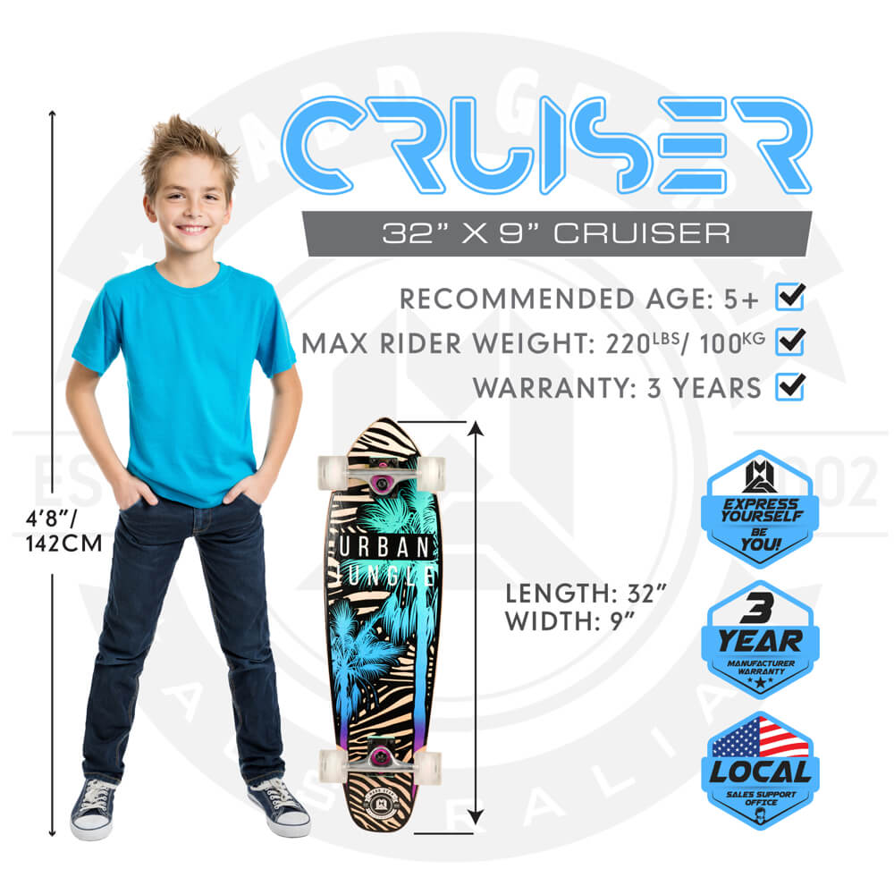 Buy Madd Gear Urban Jungle Cruiser Skateboard 32inch | Yallatoys.com