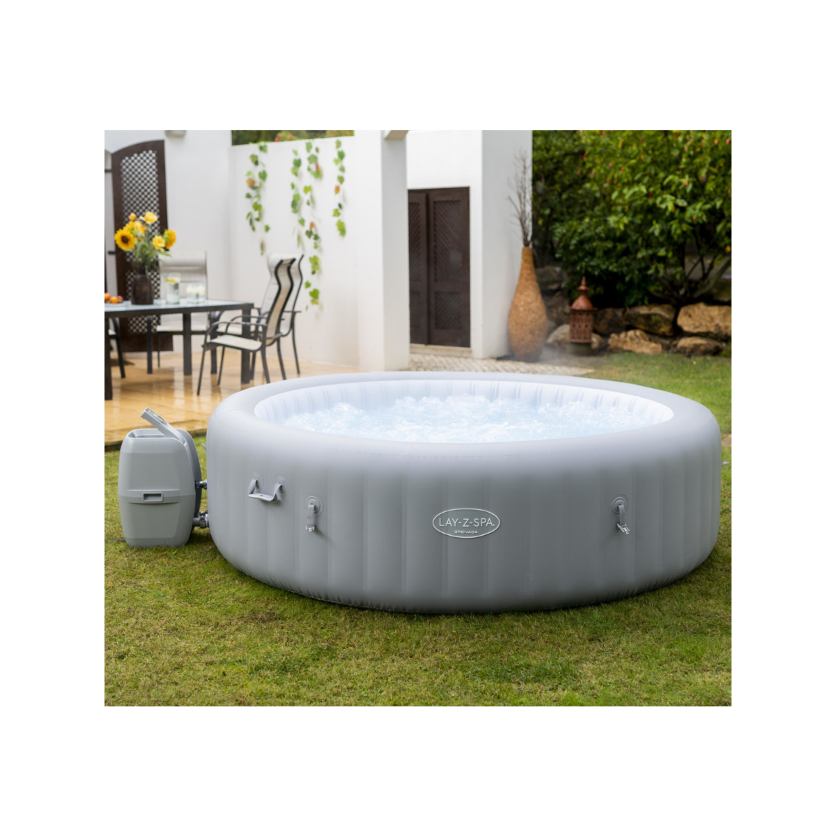 Buy Bestway Lay-Z Grenada Round Airjet Inflatable Hot Tub | Yallatoys.com